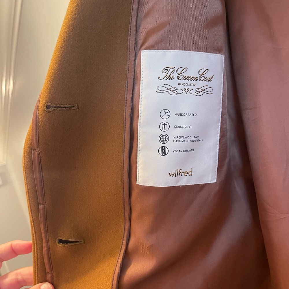 Aritzia Camel Wool-Blend Pea Coat - Picture 8 of 12